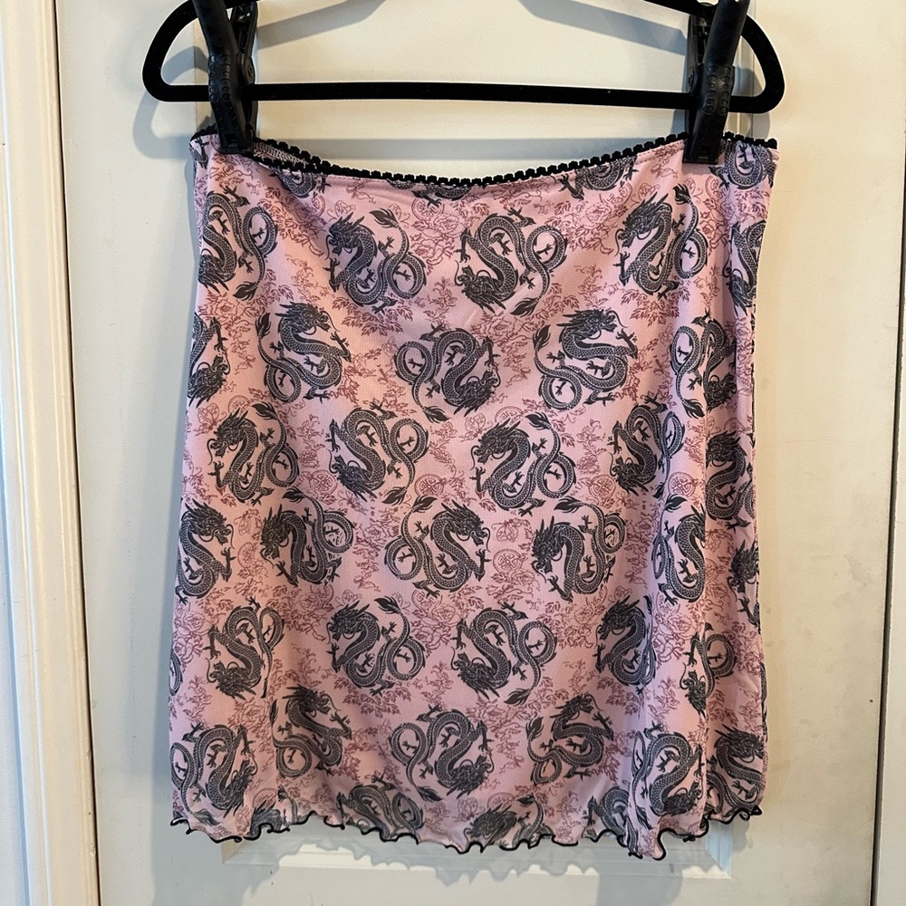 ASOS Design Pink Dragon Skirt
